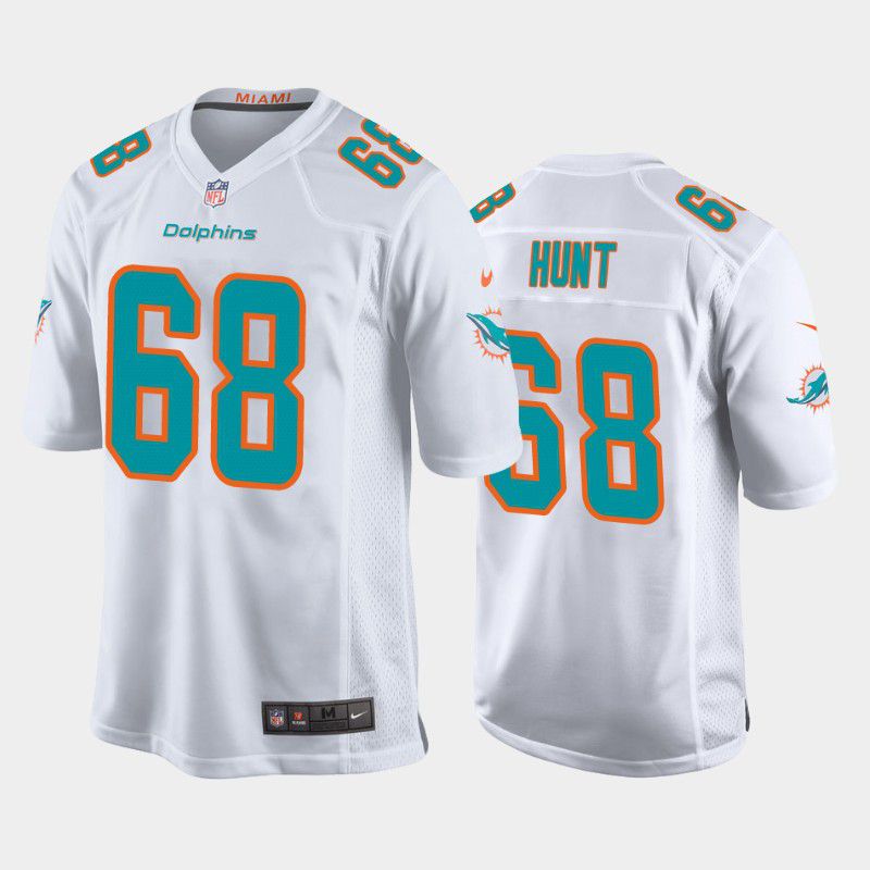 Men Miami Dolphins #68 Robert Hunt Nike White Game NFL Jersey->miami dolphins->NFL Jersey
